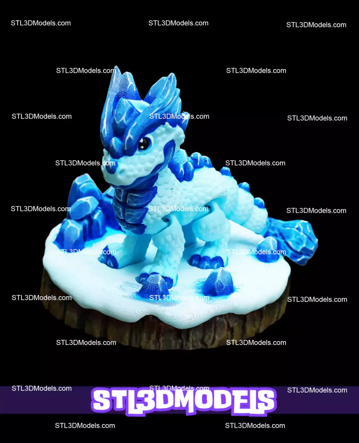 Flexi Ice Dragon STL and 3MF