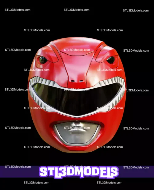 Red Ranger MMPR Helmet STL 3D Model