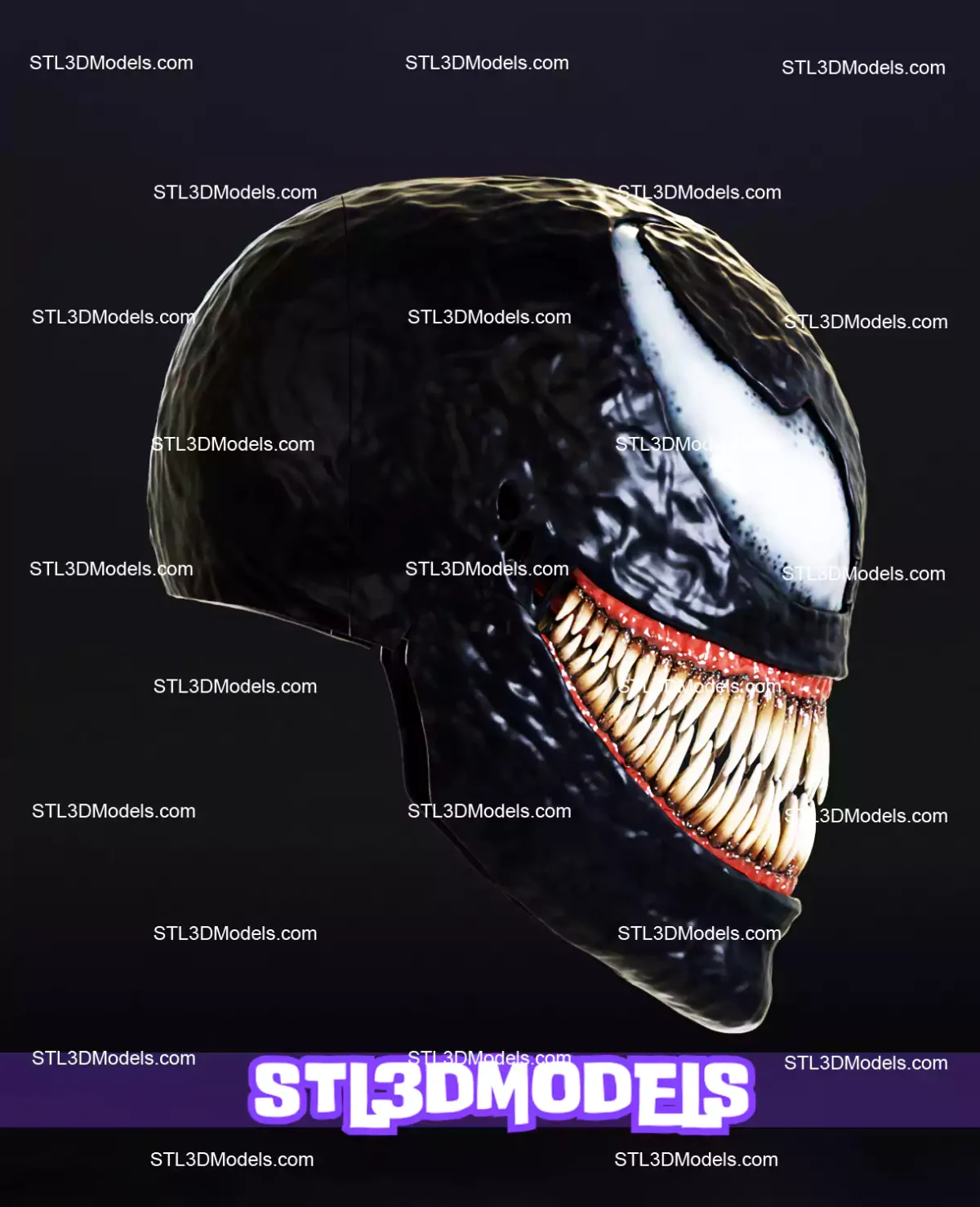 Venom Mask STL 3D Model