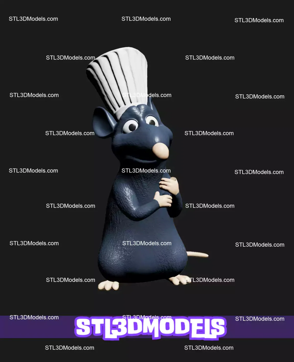 Remy Ratatouille STL 3D Print Model