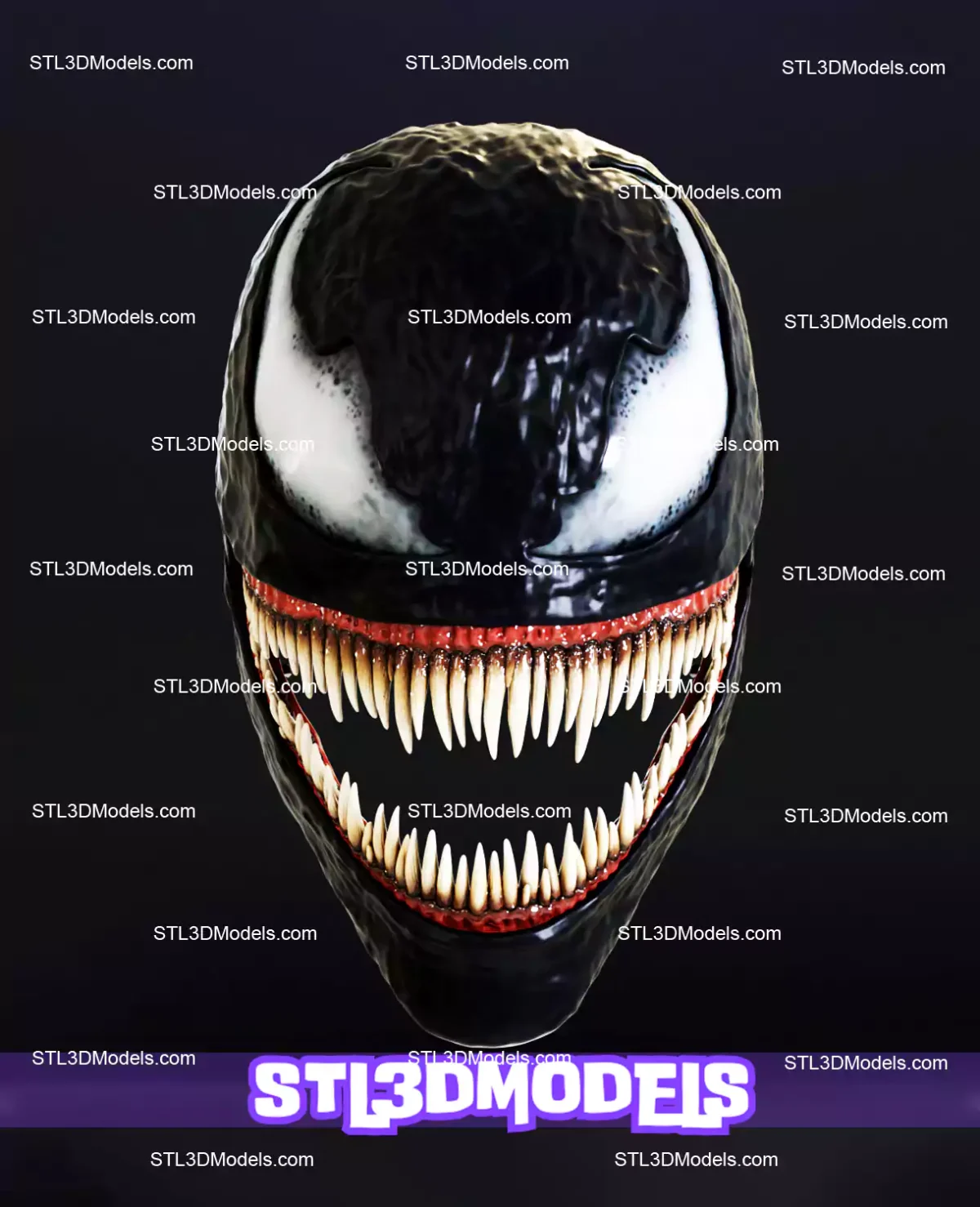 Venom Mask STL 3D Model