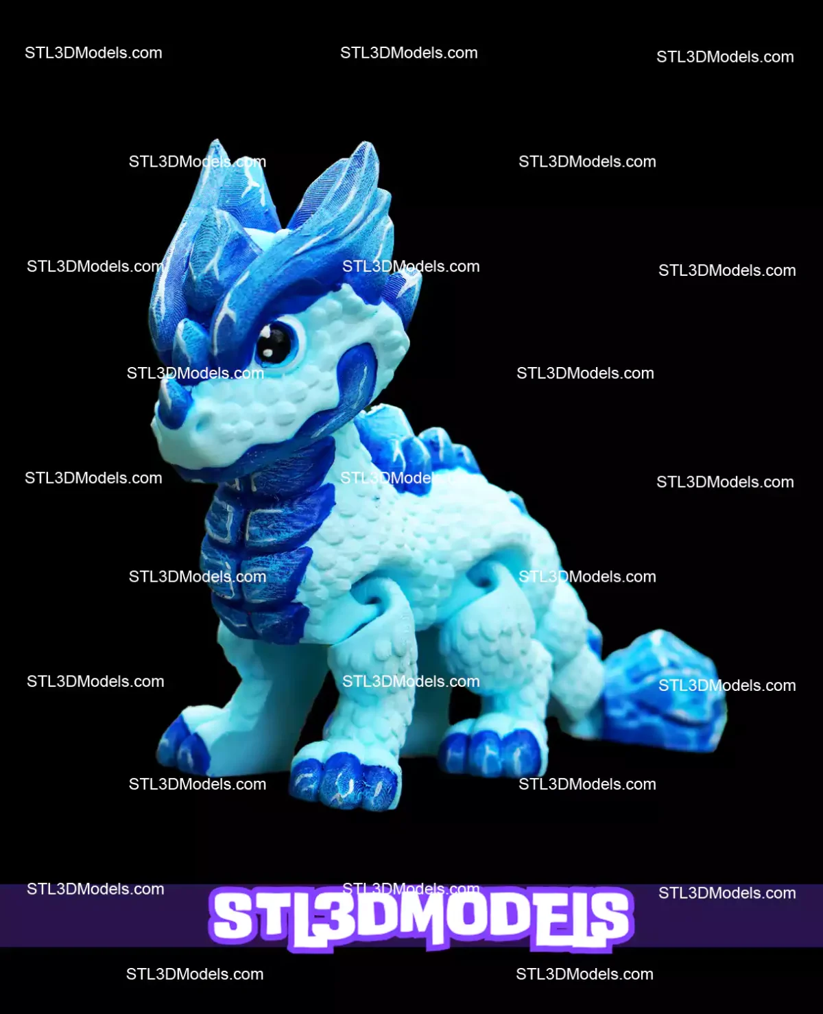 Flexi Ice Dragon STL and 3MF