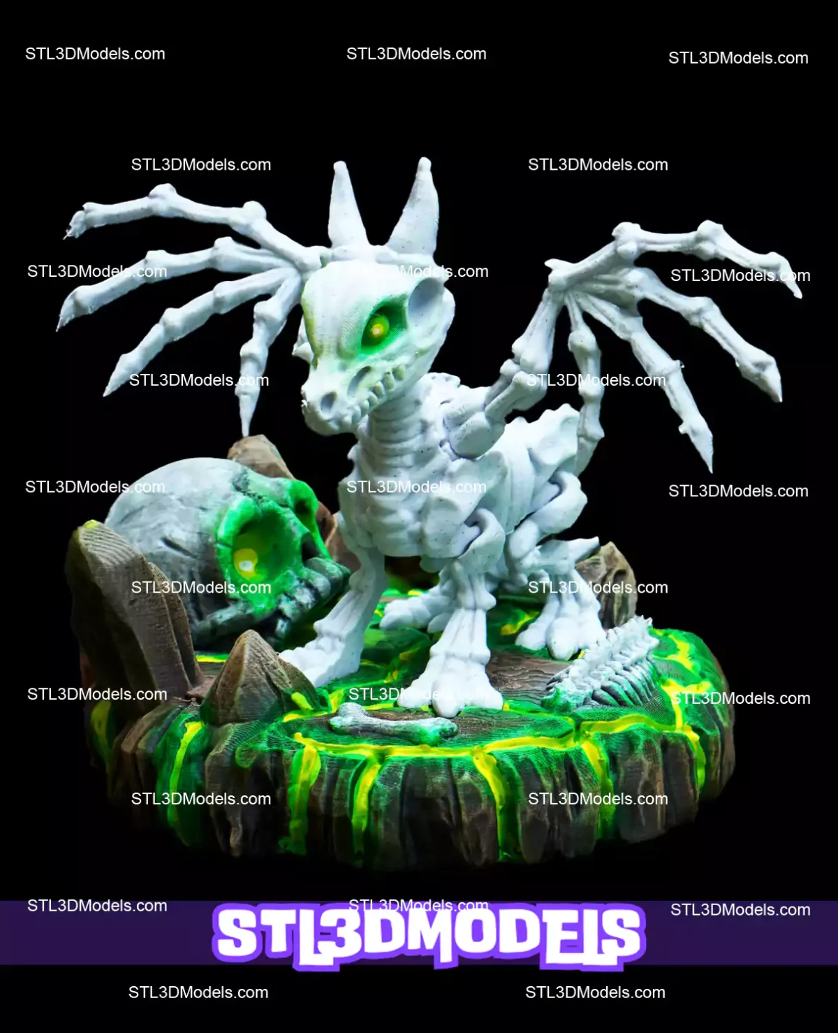 Flexi Skeleton Dragon STL and 3MF