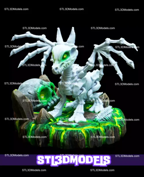 Flexi Skeleton Dragon STL and 3MF