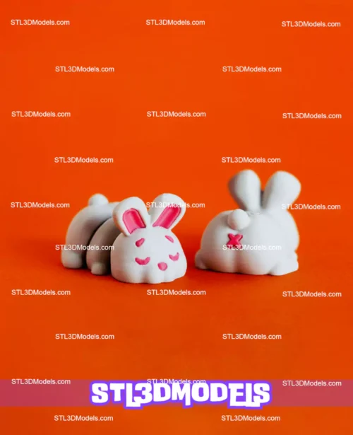 Flexi Tiny Bunny Keychain STL and 3MF