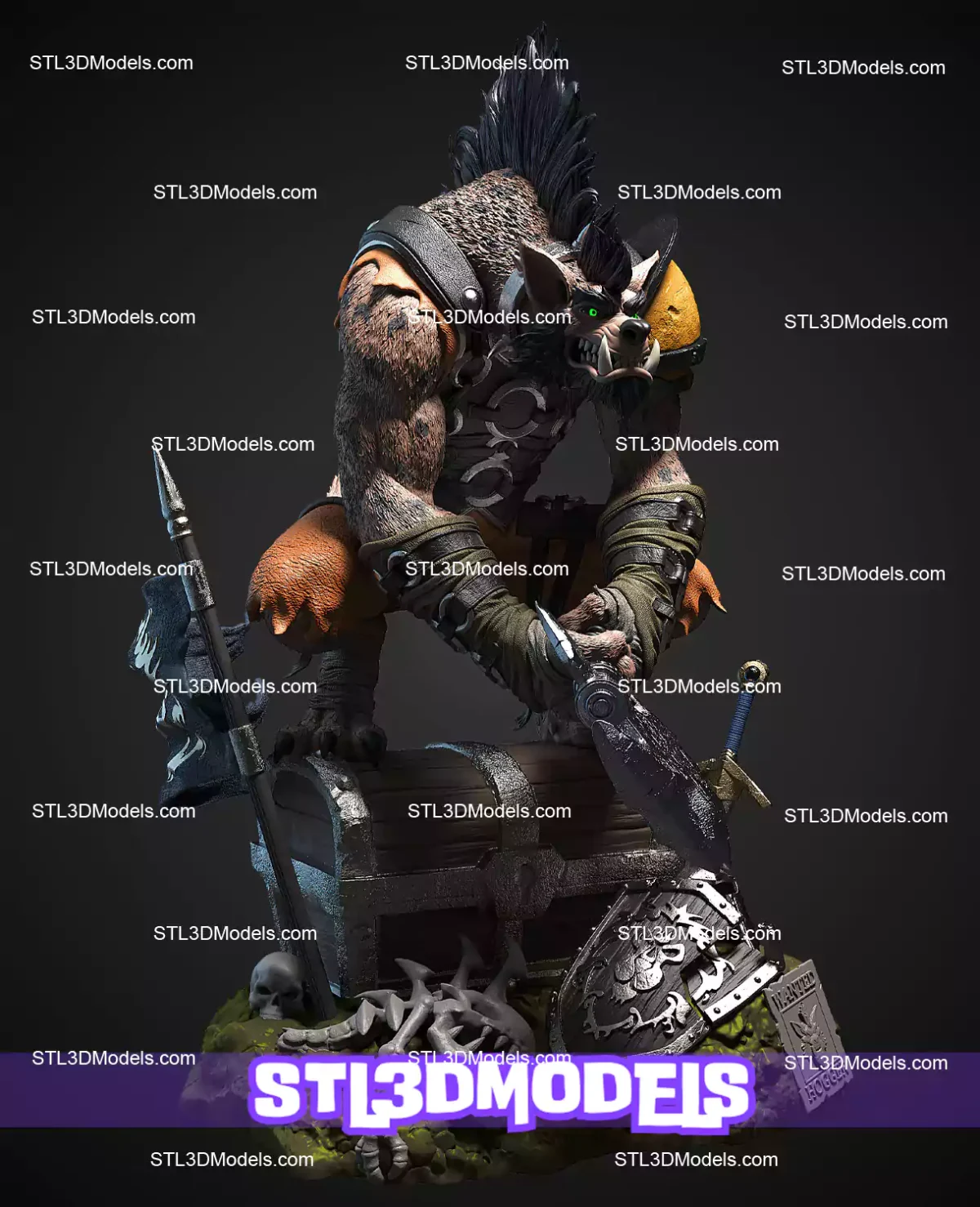 Hogger Statue STL Files and 3D Model