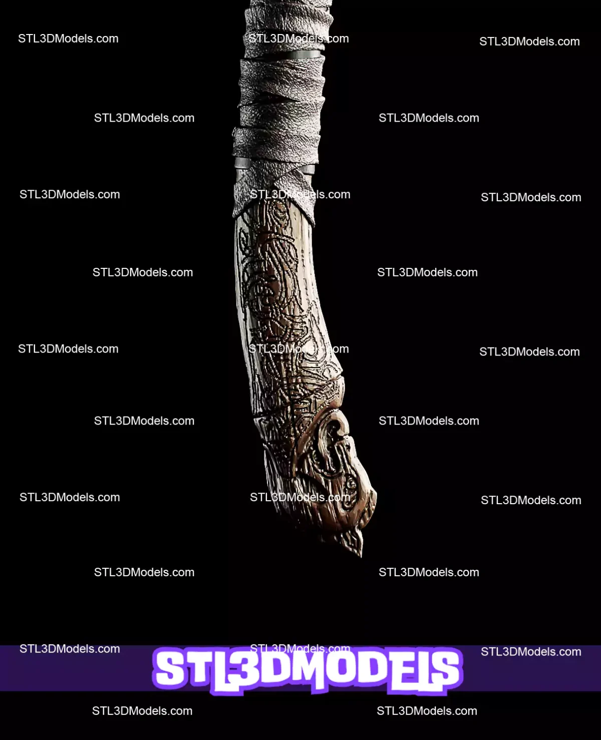 Kratos Leviathan Axe STL 3D Model