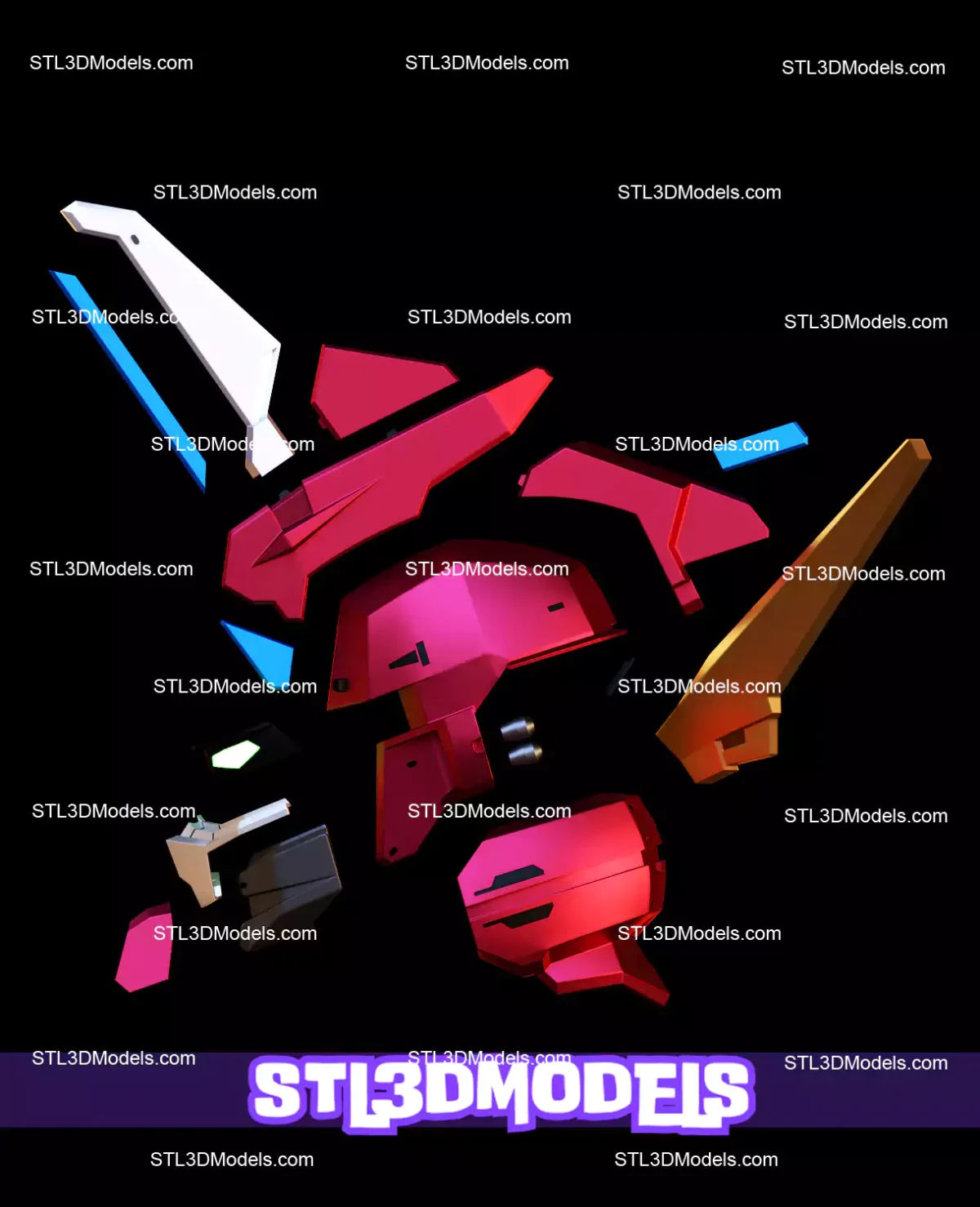 ZGMF-X09A Justice Gundam Helmet STL Model