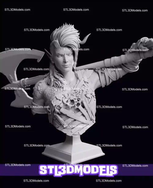 Karlach Baldurs Gate 3 Bust 3D Print Model
