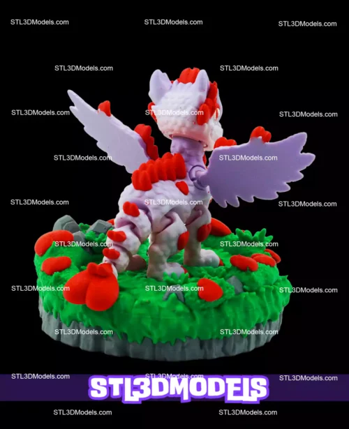 Flexi Valentine Dragon STL and 3MF