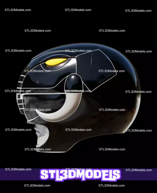 Black Ranger MMPR Helmet STL 3D Model