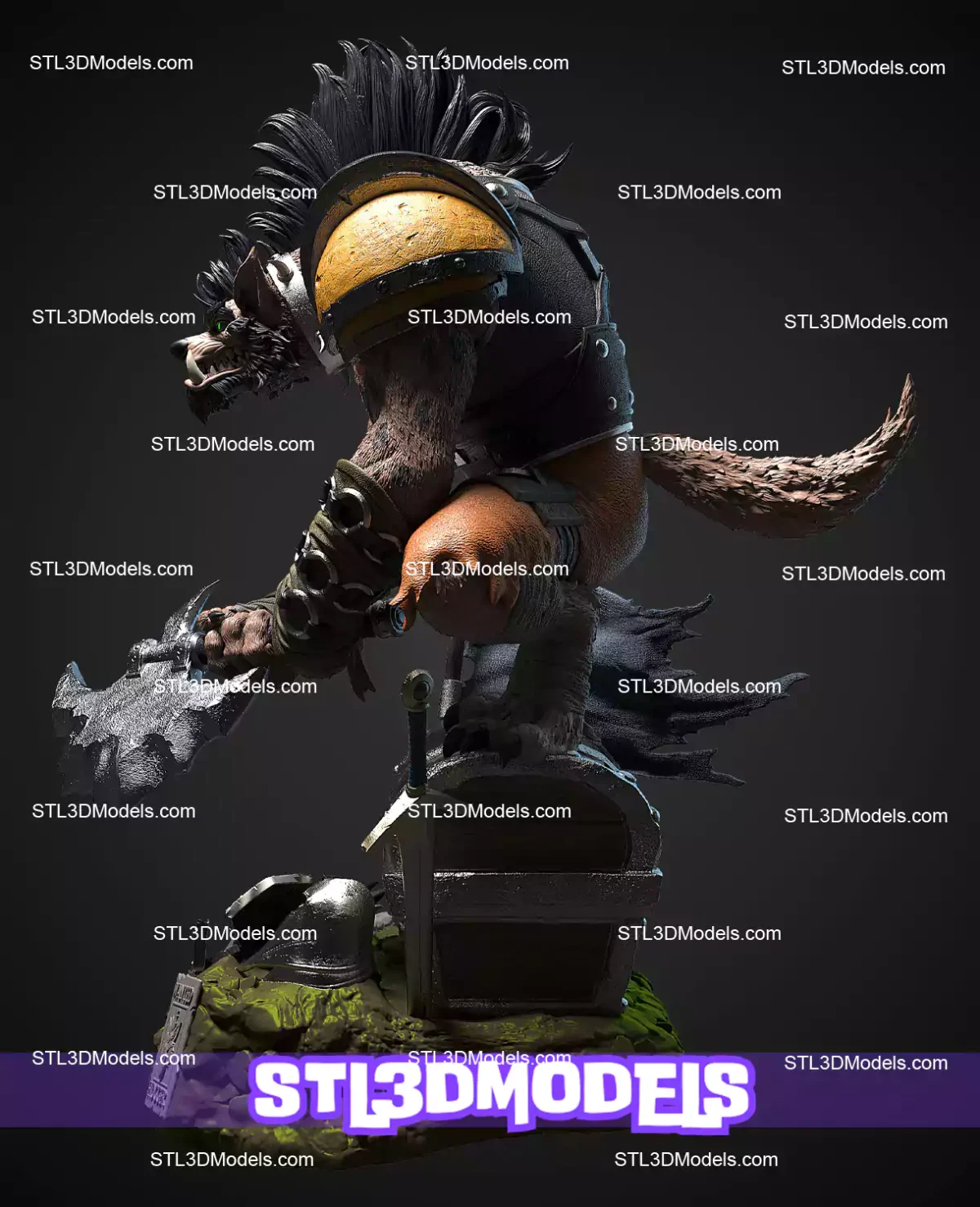 Hogger Statue STL Files and 3D Model