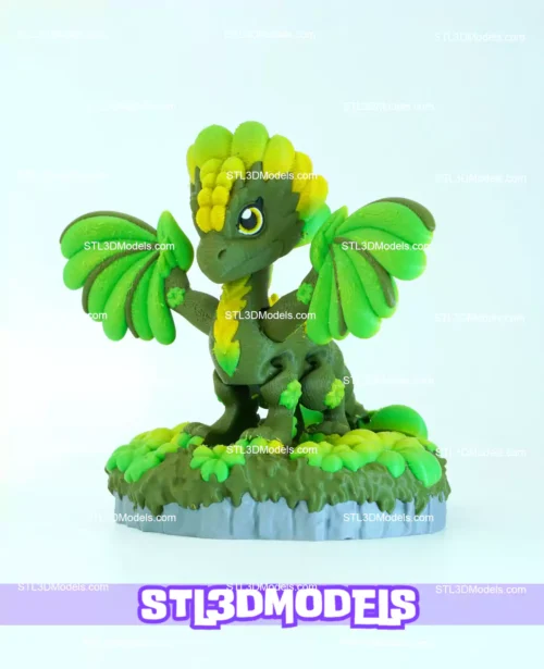 Flexi Clover Leaf Dragon STL and 3MF