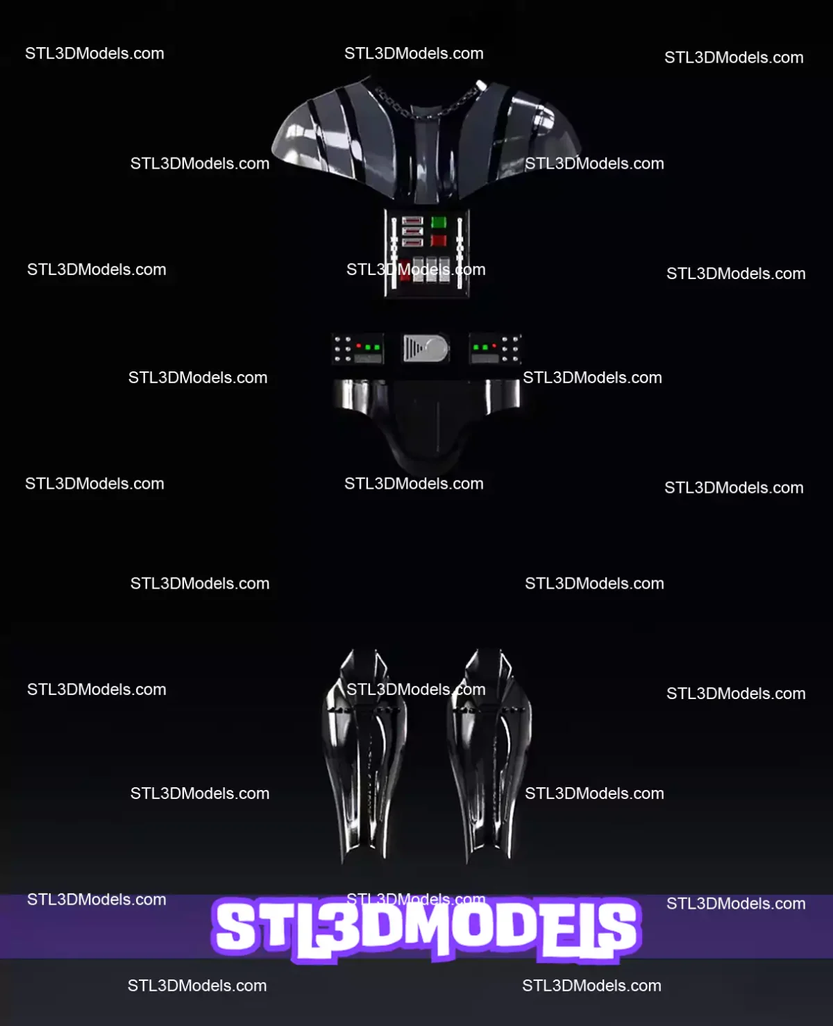 Darth Vader Armor STL 3D Print Model