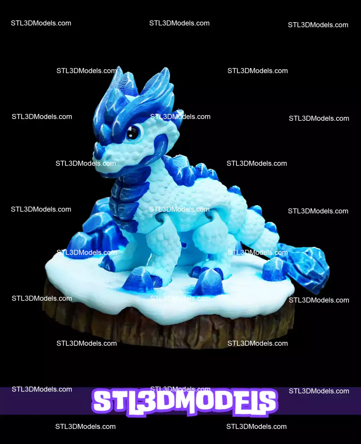Flexi Ice Dragon STL and 3MF