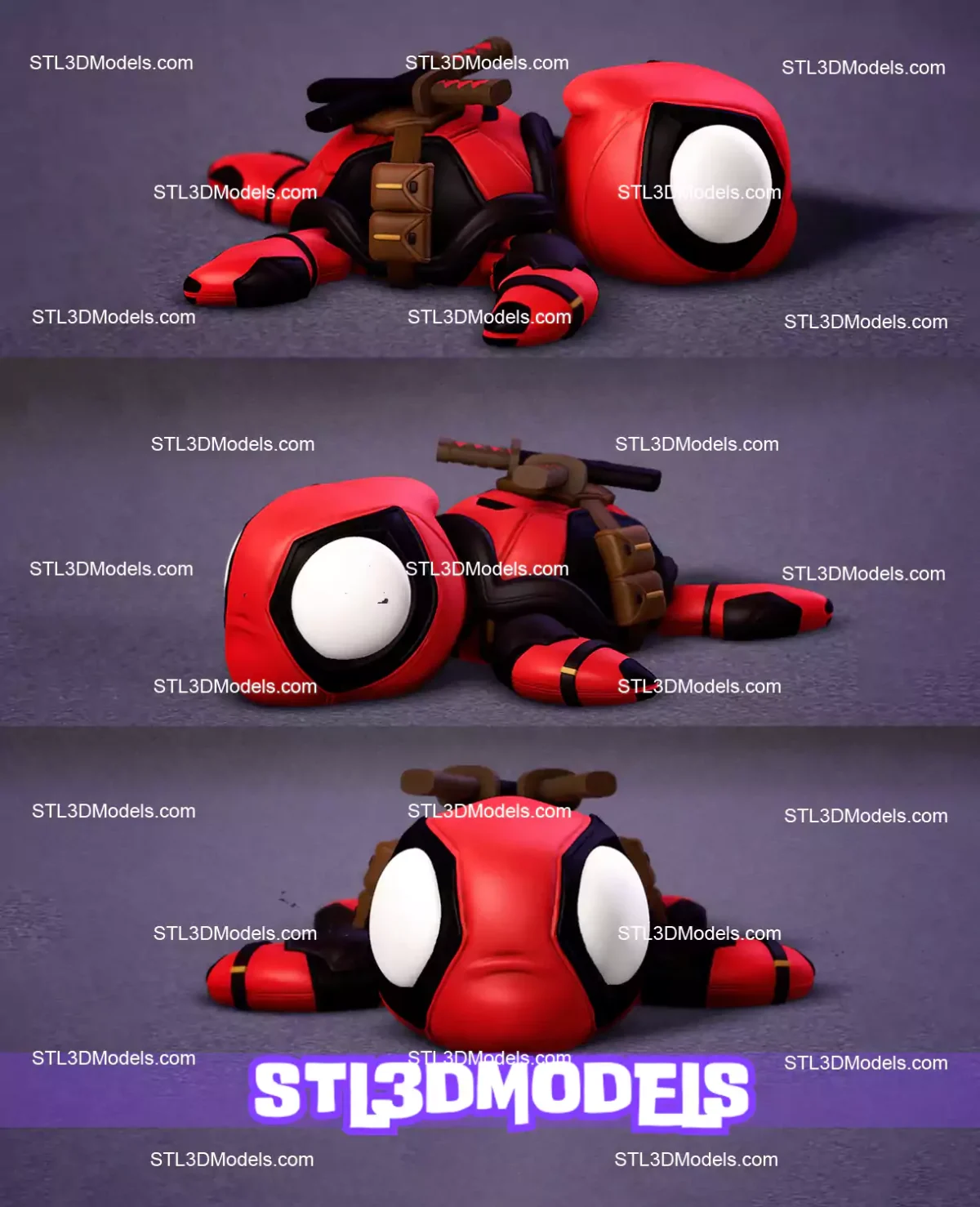 Super Flexi Turtles Deadpool STL and 3MF