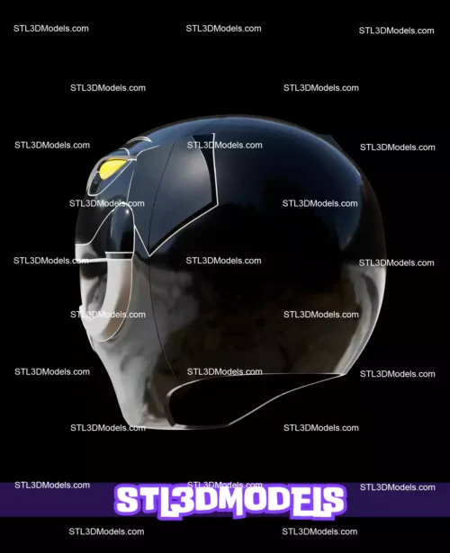 Black Ranger MMPR Helmet STL 3D Model