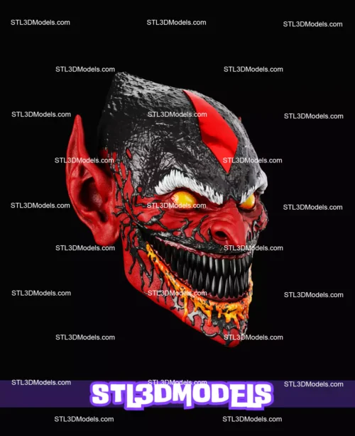 Red Goblin Mask STL 3D Model