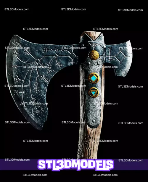 Kratos Leviathan Axe STL 3D Model