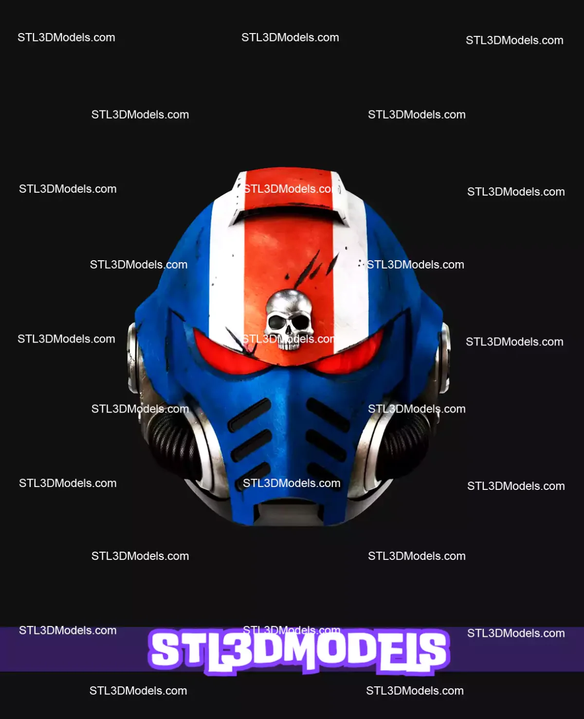 Primaris Hellblaster Helmet STL 3D Model