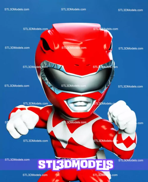 Red Ranger Chibi STL 3D Print Model