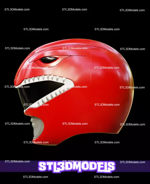 Red Ranger MMPR Helmet STL 3D Model