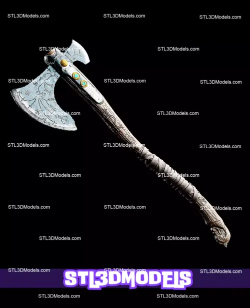 Kratos Leviathan Axe STL 3D Model