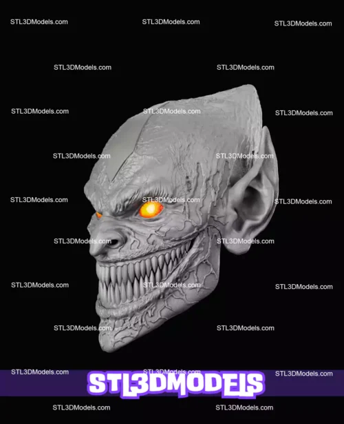 Red Goblin Mask STL 3D Model
