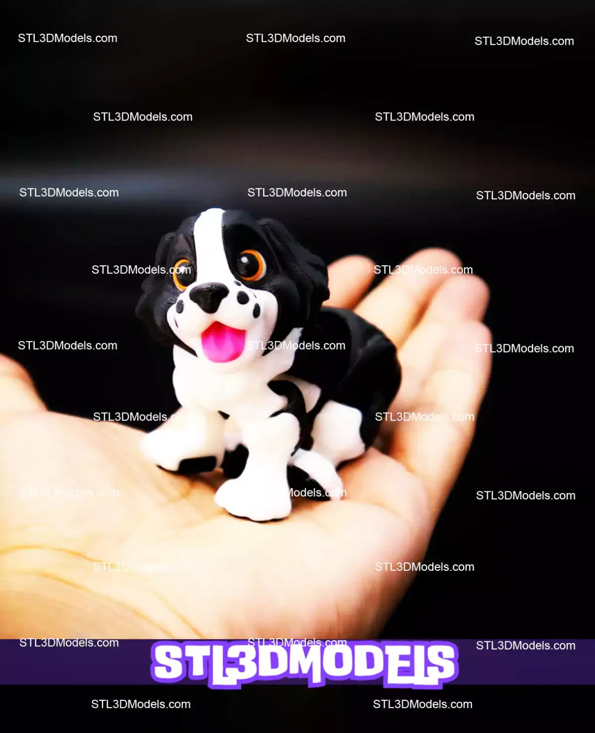 Flexi Baby Springer Spaniel STL and 3MF