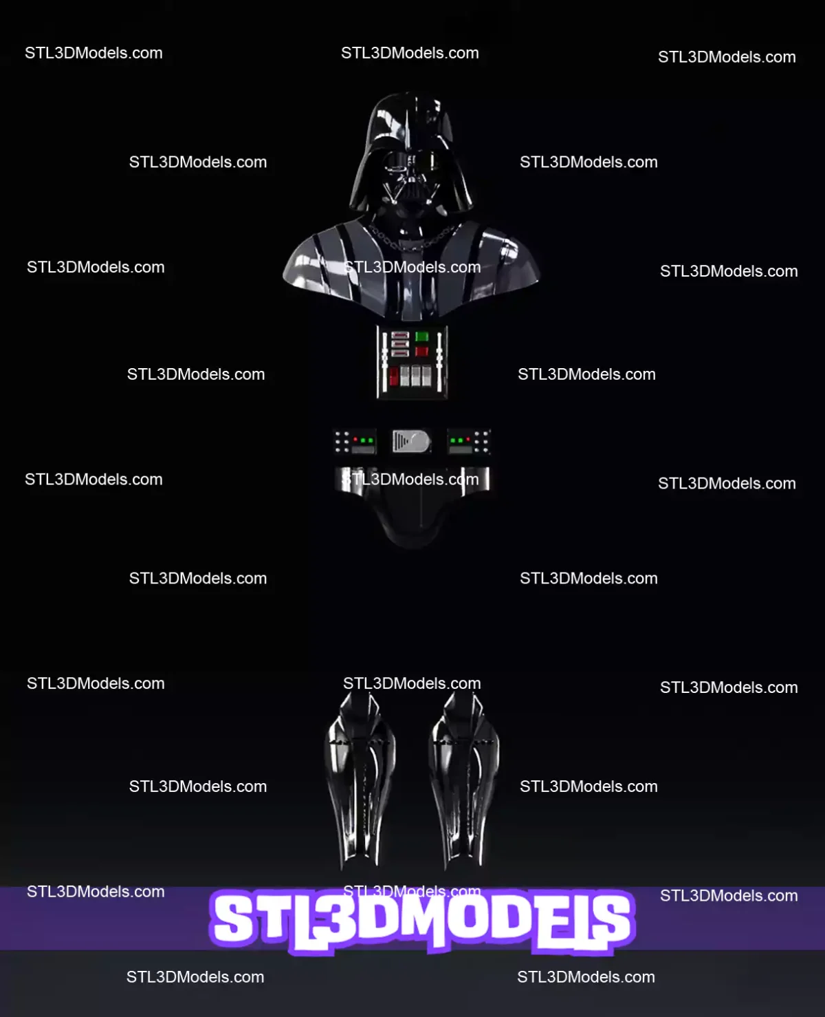 Darth Vader Armor STL 3D Print Model