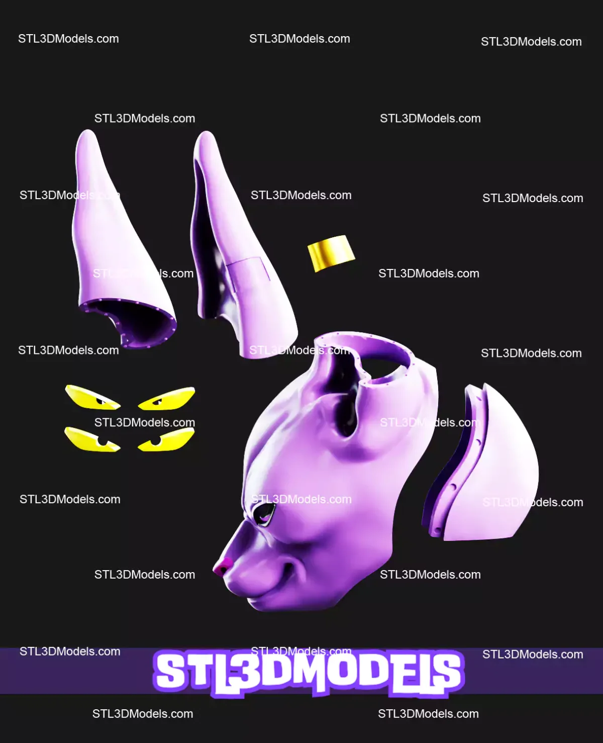 Beerus Mask STL 3D Print Model
