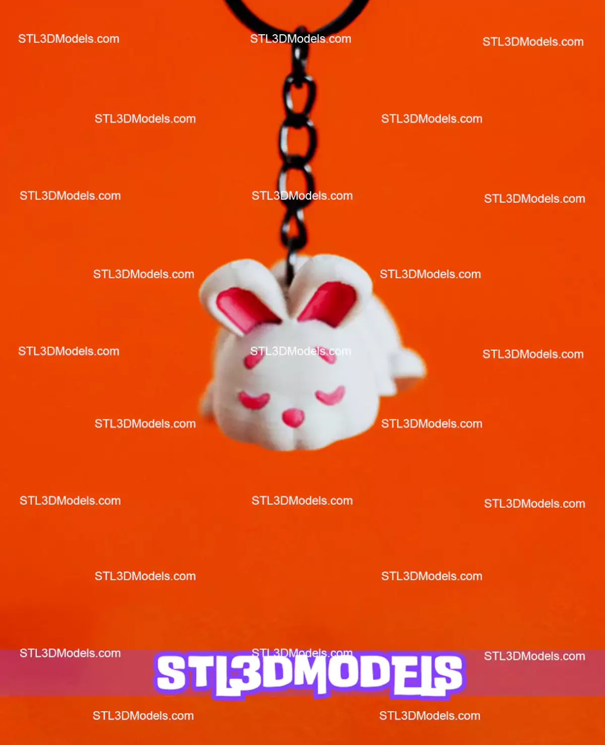Flexi Tiny Bunny Keychain STL and 3MF