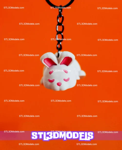 Flexi Tiny Bunny Keychain STL and 3MF