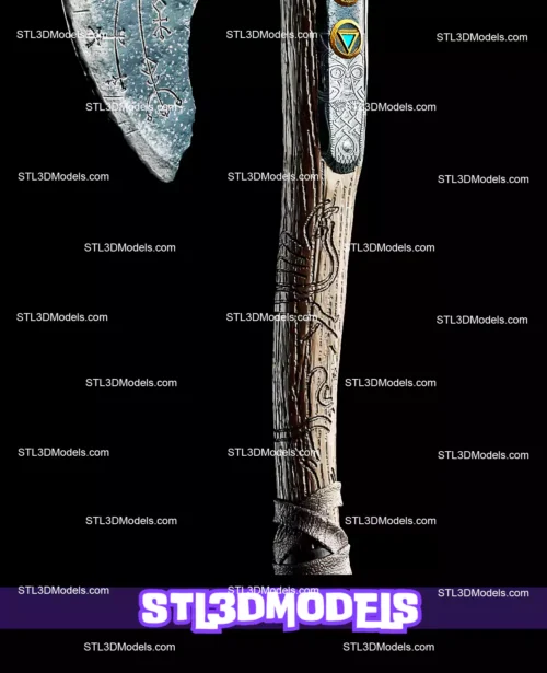 Kratos Leviathan Axe STL 3D Model