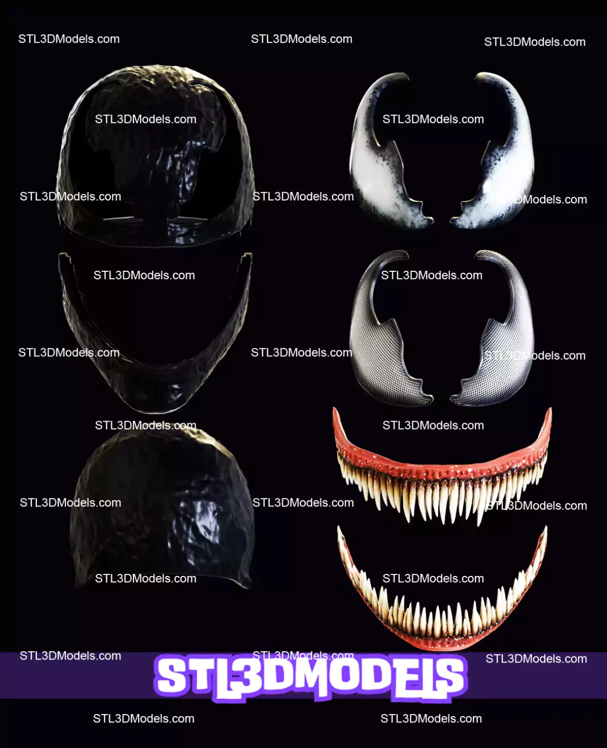 Venom Mask STL 3D Model