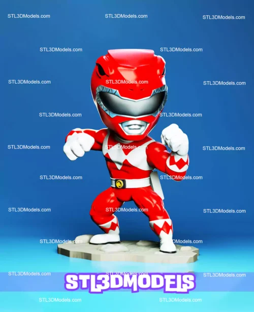 Red Ranger Chibi STL 3D Print Model