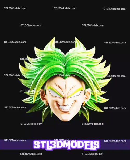 Broly Mask STL 3D Print Model