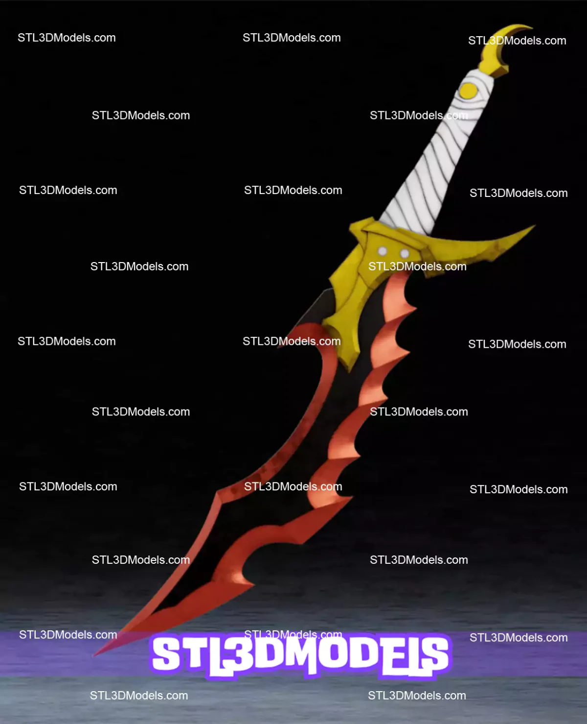 Knight Killer Dagger STL 3D Model