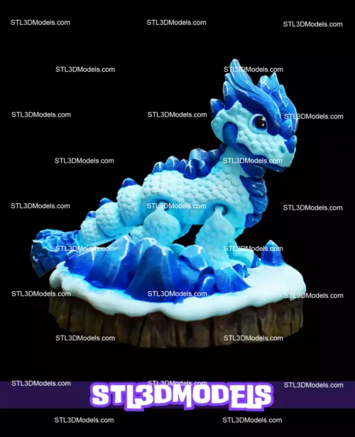 Flexi Ice Dragon STL and 3MF