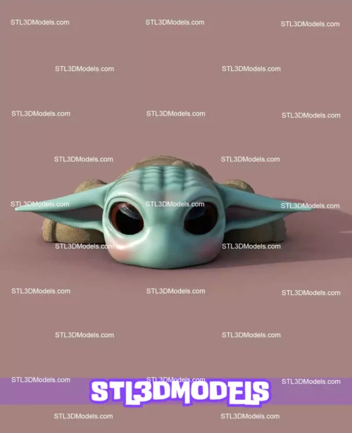 Super Flexi Turtle Grogu STL and 3MF