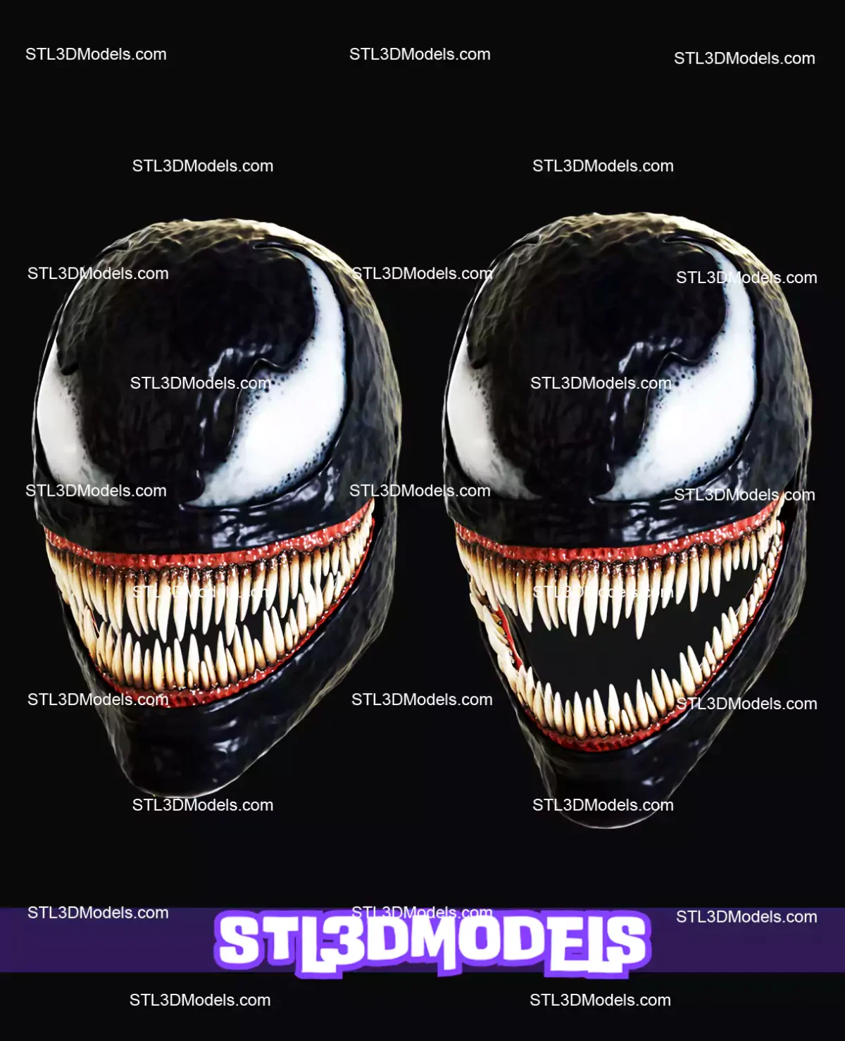 Venom Mask STL 3D Model