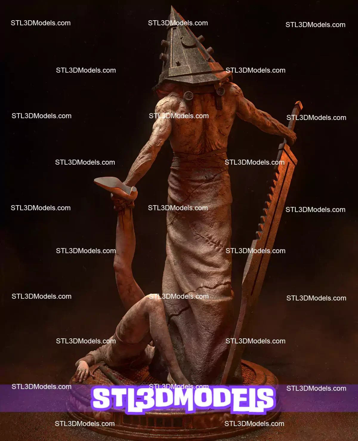 Pyramid Head Diorama STL 3D Model