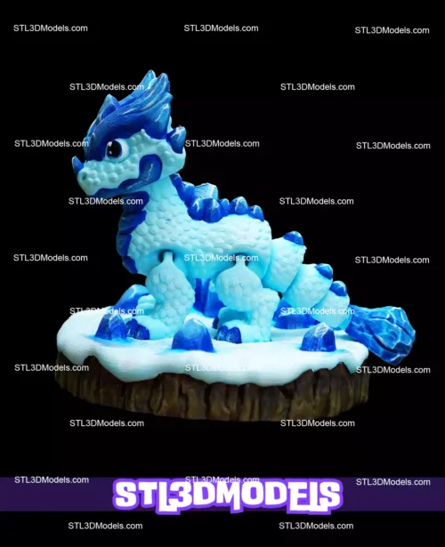 Flexi Ice Dragon STL and 3MF