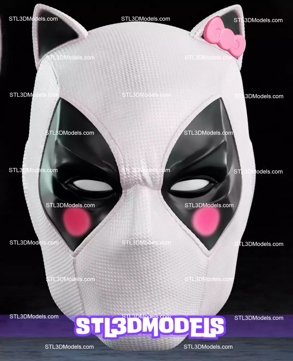 Hello Kittypool Mask STL 3D Model 