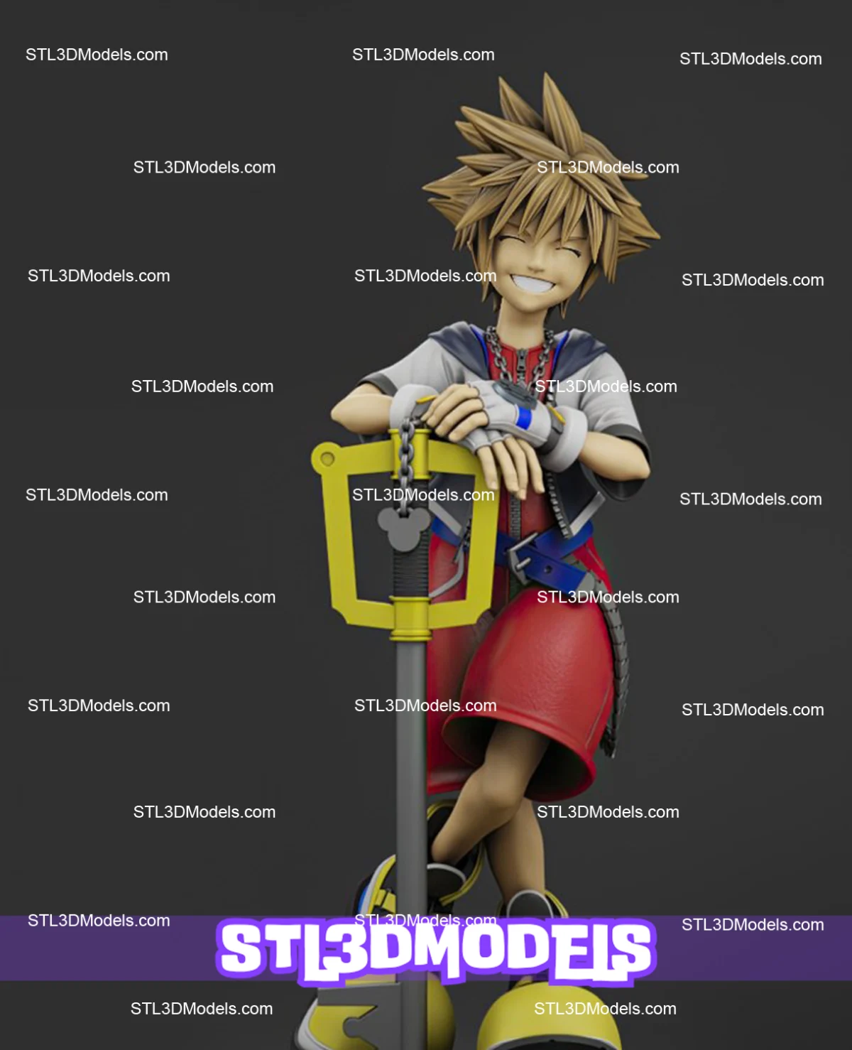 Sora Kingdom Hearts STL 3D Model 