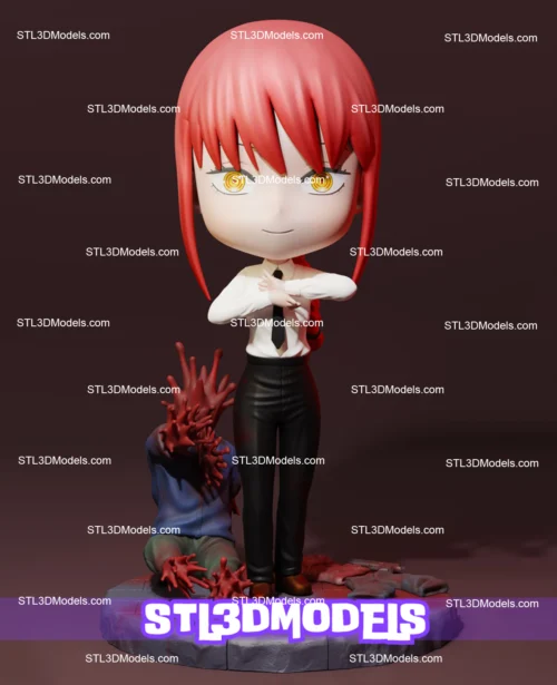Makima Chibi STL 3D Model 