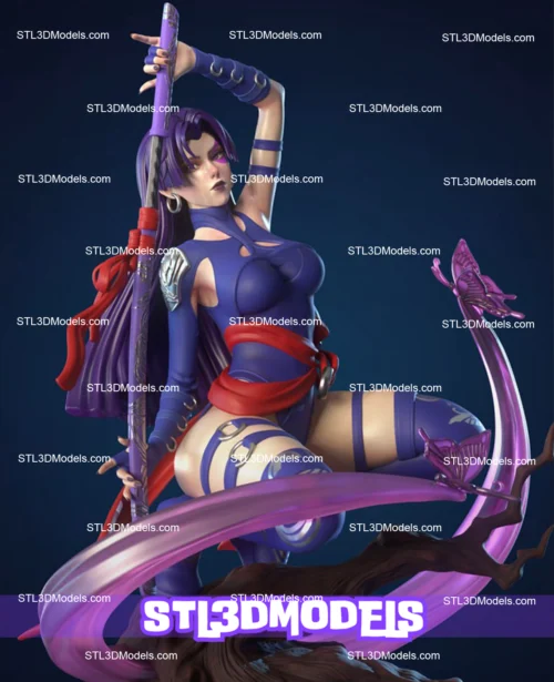 Psylocke STL 3D Model 