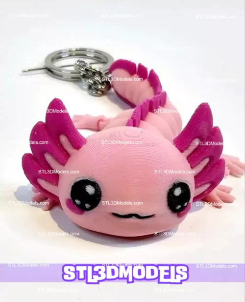 Baby Axolotl STL 3D Model 