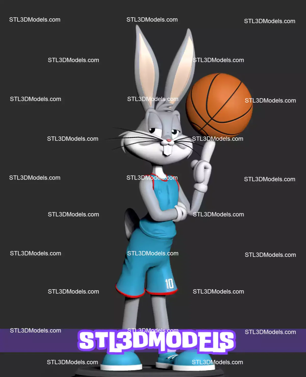 Bugs Bunny Space Jam STL 3D Model 