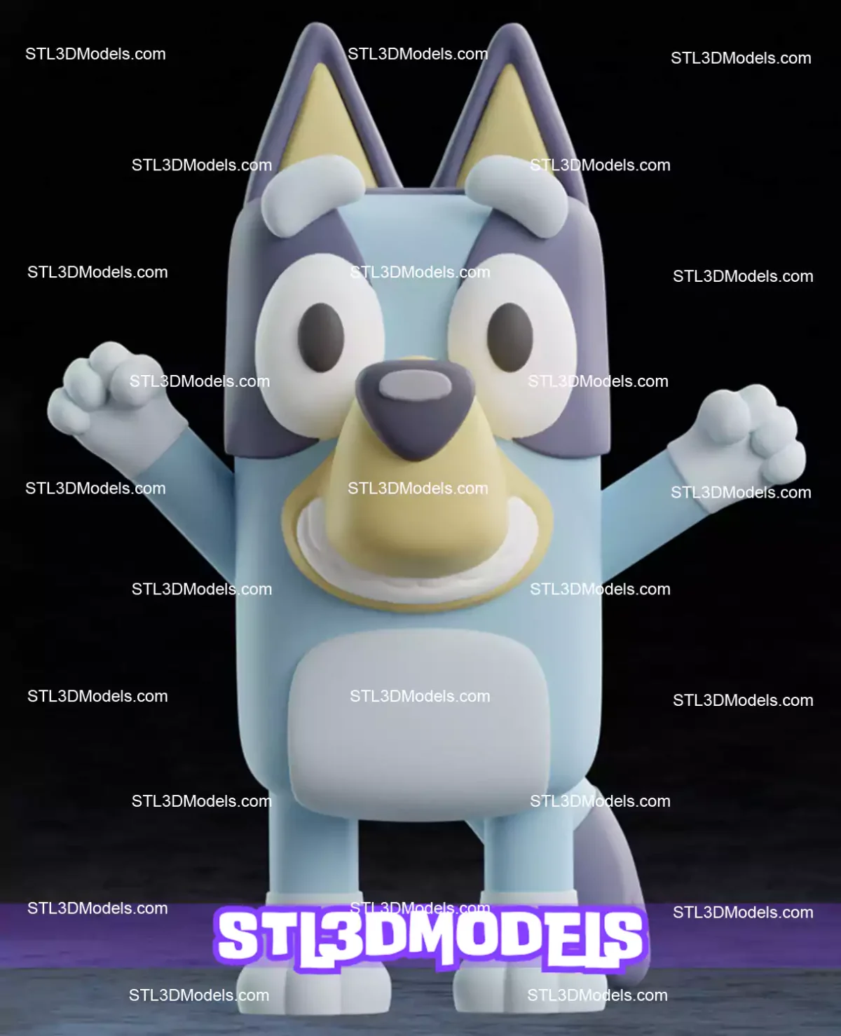 Life-Size Bluey STL 3D Model 